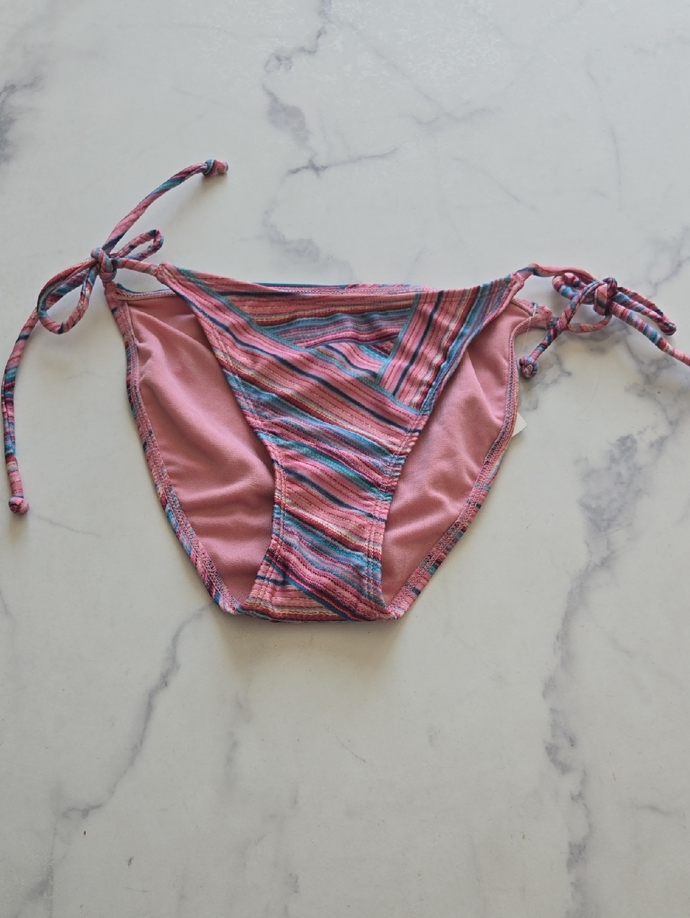Salt + Cove Under Wraps Striped Side Tie Hipster Swim Bottom Swimsuit Size S NWT - Picture 4 of 10